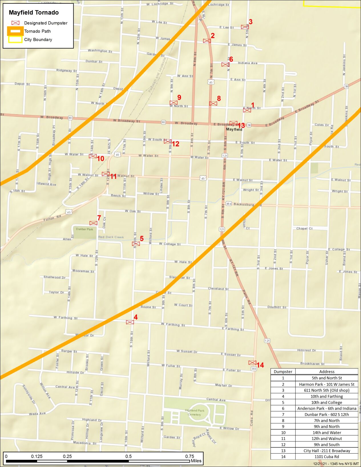 Dumpster map